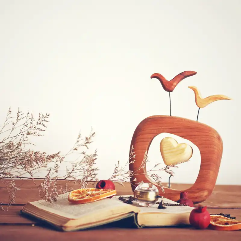 مجسمه چوبی کارکیا مدل پرنده عشق کد W25