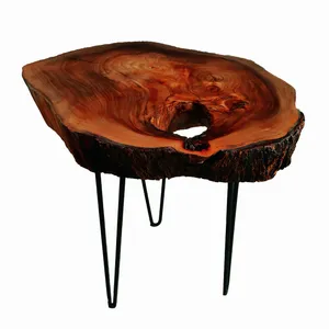میز عسلی مدل رستیک چوب راش