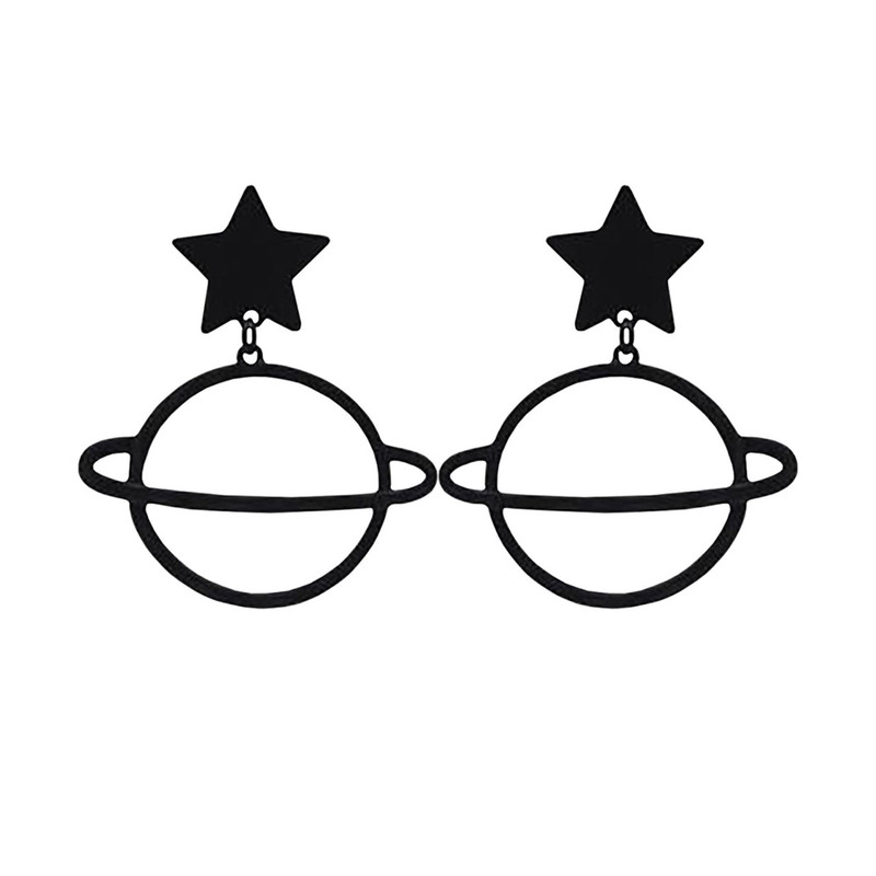 گوشواره دخترانه مدل ستاره و زحل گوشواره دخترانه مدل ستاره و زحل