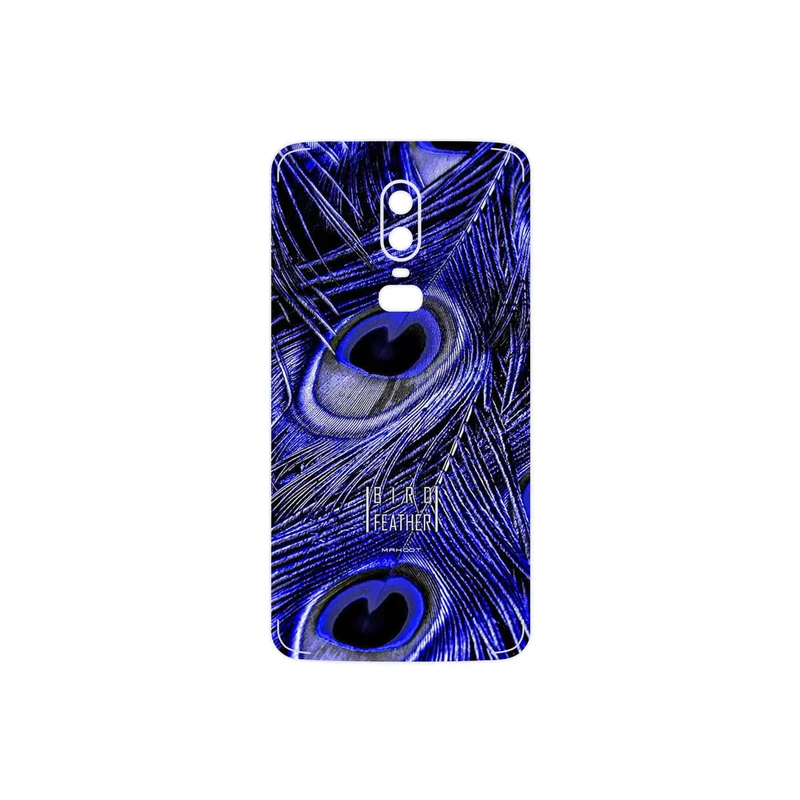 برچسب پوششی ماهوت مدل Purple Feather مناسب برای گوشی موبایل وان پلاس 6