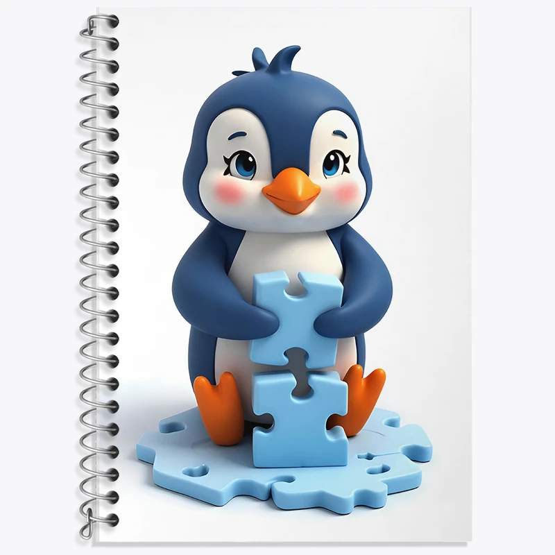 دفتر لغت 50 برگ خندالو طرح پنگوئن بامزه کد F8039