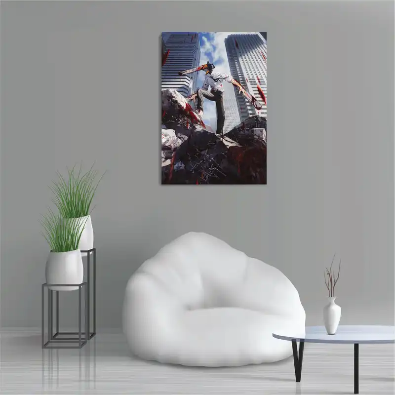 تابلو شاسی طرح انیمه مرد اره برقی Chainsaw Man Anime مدل M0657