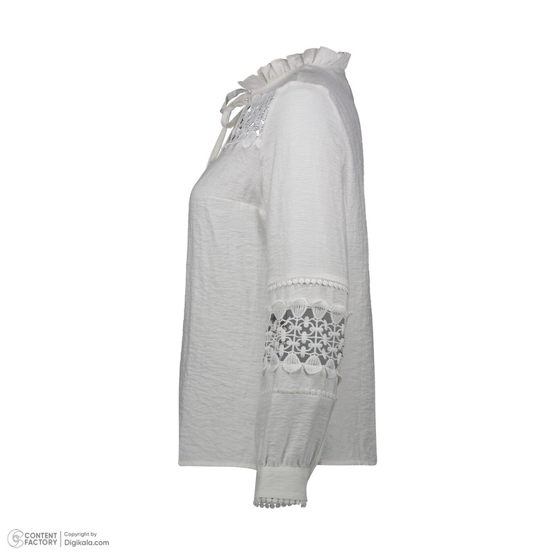 بلوز آستین بلند زنانه برنس مدل 2432 رنگ سفید