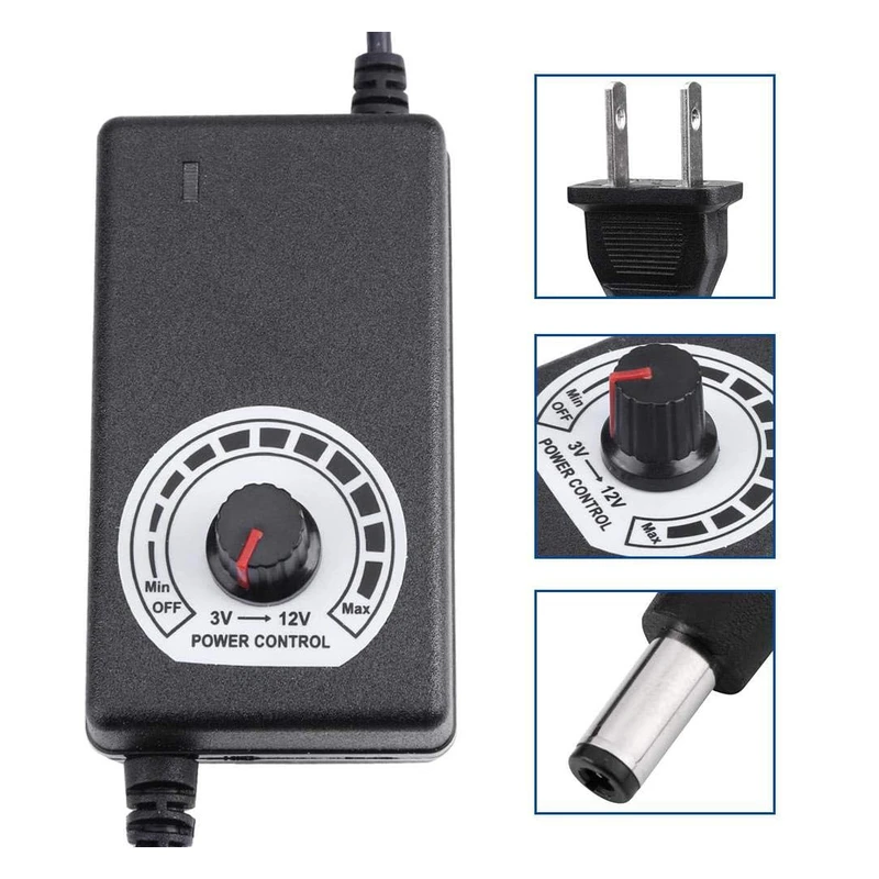 عکس شماره 2 : آداپتور متغیر 12 ولت 2 آمپر کد rev3