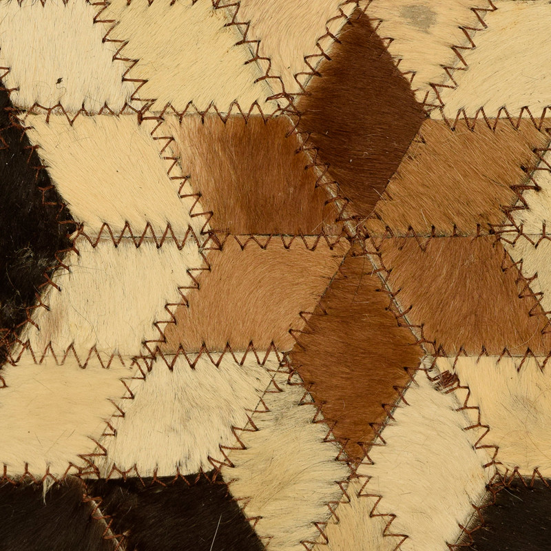 رومیزی کلاژ چرم و پوست مدل شش ضلعی کد 0013