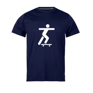 تی شرت آستین کوتاه مردانه مدل   skate2_N1_0084 رنگ سرمه ای