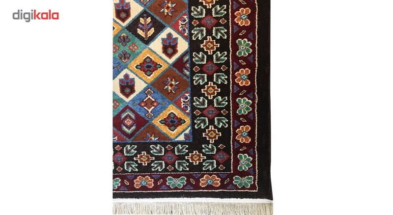 گبه ماشینی پارس نقش طرح گندم قهوه ای