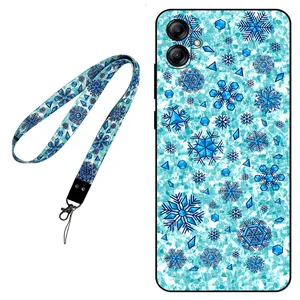 Megafone Snow Flake 0014 Cover For Samsung Galaxy A04e / F04 Mobile Neckband 