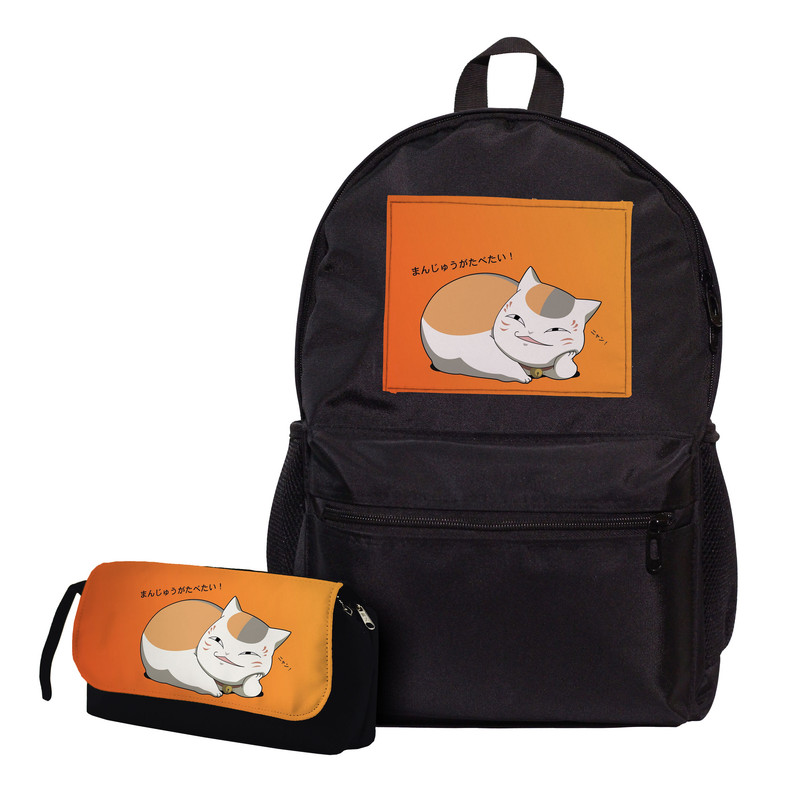 کوله پشتی مدل طرح انیمه Natsumes Book of Friends کد ناتسومه به همراه جامدادی