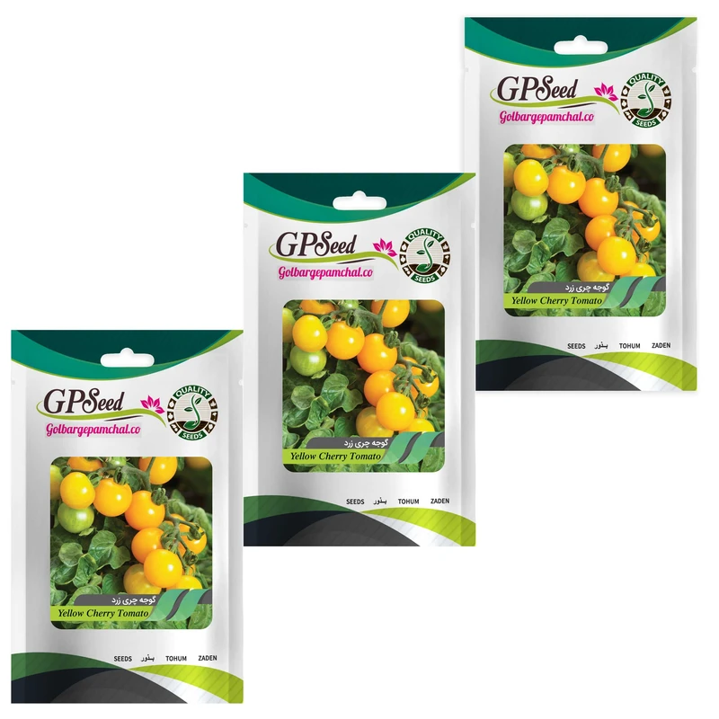 بذر گوجه گیلاسی گلبرگ پامچال کد GPF-206 مجموعه 3 عددی