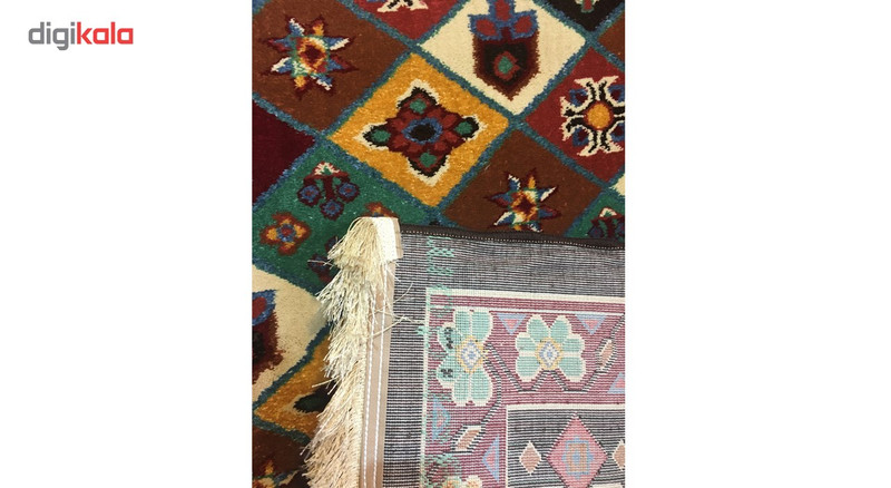 گبه ماشینی پارس نقش طرح گندم قهوه ای