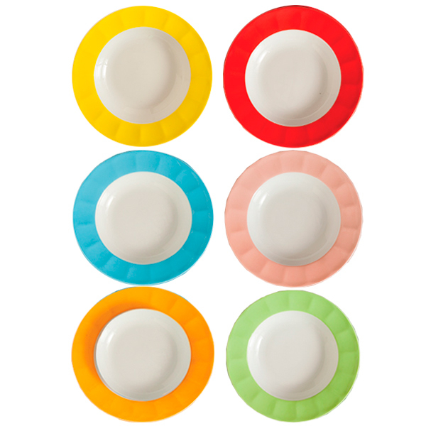 بشقاب غذاخوری چینی زرین ایران مدل عاریسا مجموعه6 عددی