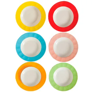 بشقاب غذاخوری چینی زرین ایران مدل عاریسا مجموعه6 عددی