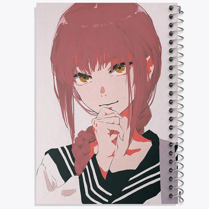 دفتر مشق 50 برگ خندالو مدل ماکیما انیمه مرد اره ای Chainsaw Man کد 17985