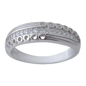 انگشتر نقره زنانه بازرگانی میلادی مدل آبکاری رادیوم کد AWR_398