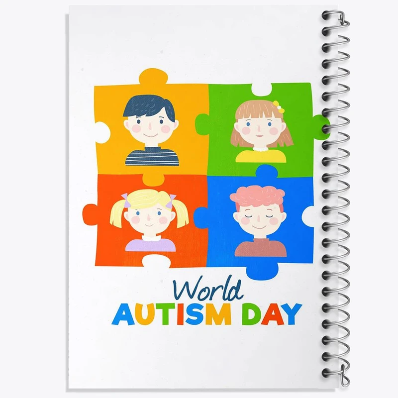 دفتر مشق 100 برگ خندالو طرح اتیسم Autism کد 26748