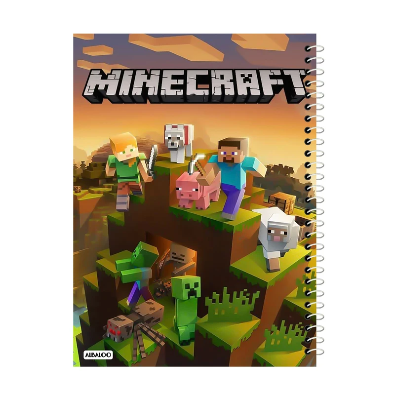 دفترچه یادداشت 50 برگ آلبالو مدل ماینکرافت کد 2096