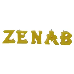 شمع  مدل اسم زینب مجموعه 5 عددی