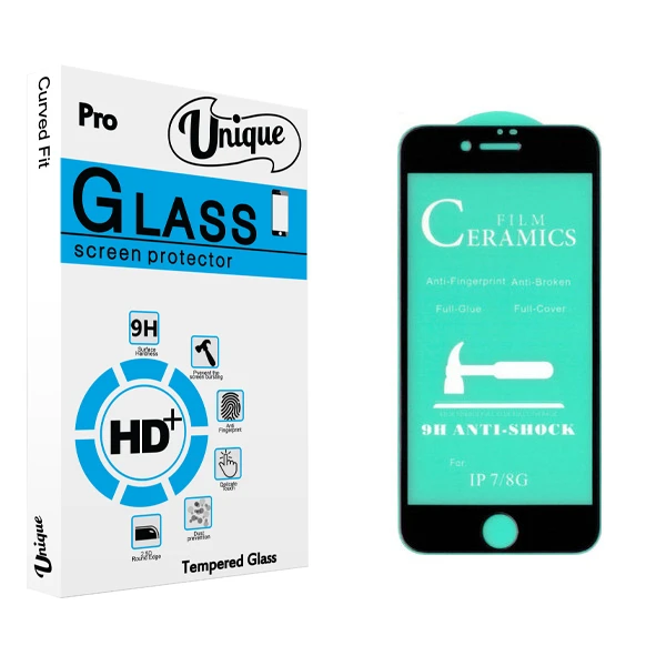 محافظ صفحه نمایش سرامیکی يونيک مدل +Clear مناسب برای گوشی موبایل اپل Iphone SE 2020 / Iphone 7 / Iphone 8
