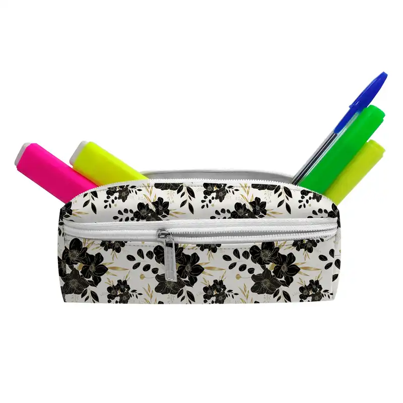 جامدادی مستر راد مدل سه زیپ طرح گل یاس کد fiory 2512