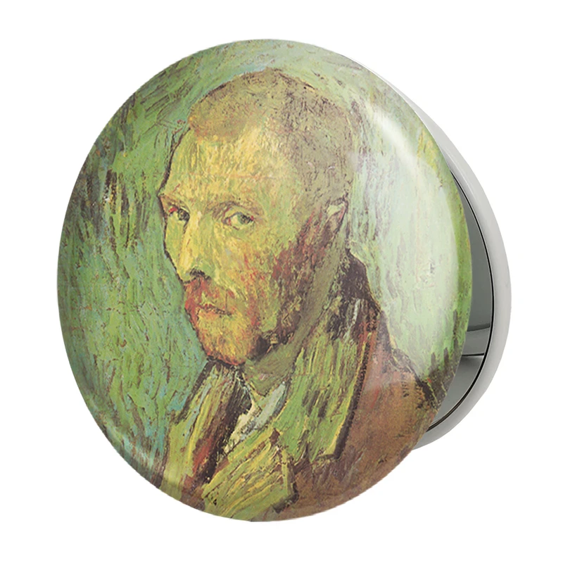 آینه جیبی خندالو طرح سلف پرتره ونسان ونگوگ (Van Gogh) مدل تاشو کد 36808