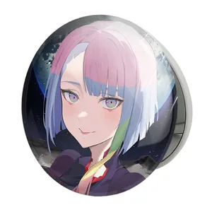 آینه جیبی خندالو طرح لوسی انیمه سایبرپانک مدل تاشو کد 23998 