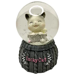 گوی موزیکال مدل Lucky Cat طرح گربه خندان کد B4044