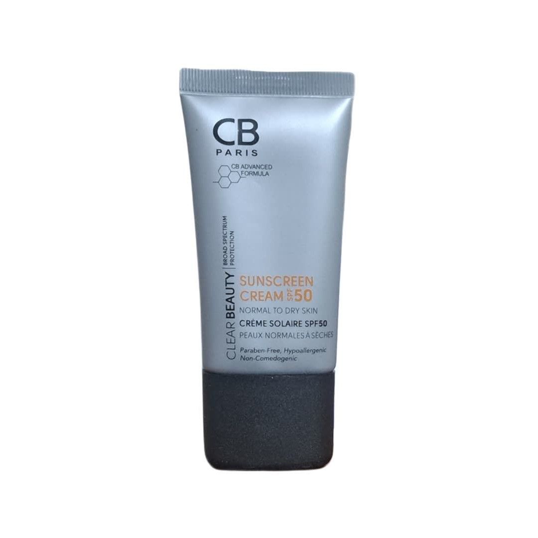 کرم ضد آفتاب بدون رنگ سی بی پاریس SPF 50 مدل 00 مناسب پوست‌های مختلط حجم 40 میلی‌لیتر -  - 1