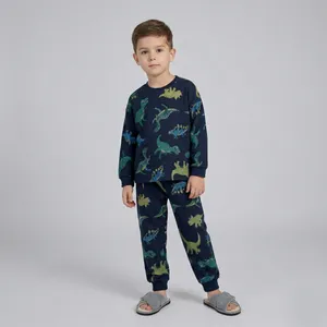 ست سویشرت و شلوار راحتی پسرانه فیورلا مدل دایناسور 35602