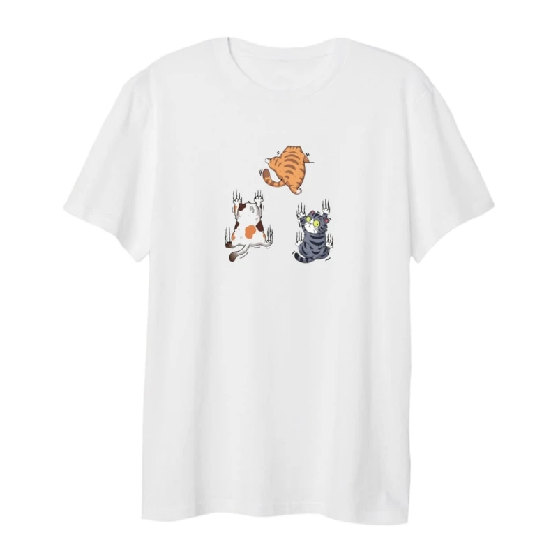 تی شرت لانگ زنانه مدل گربه های فراری