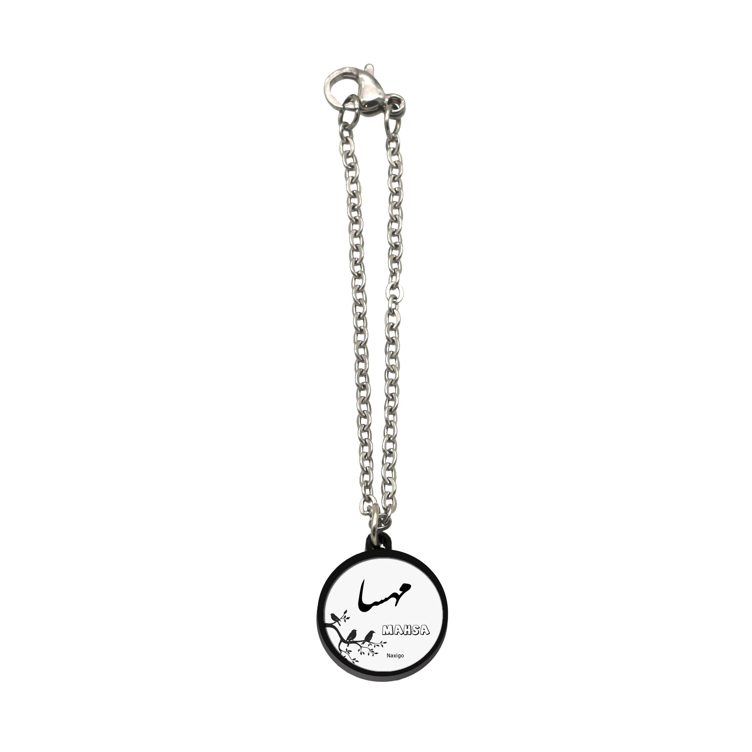 آویز ساعت زنانه ناکسیگو مدل شب تاب طرح مهسا کد AW9071