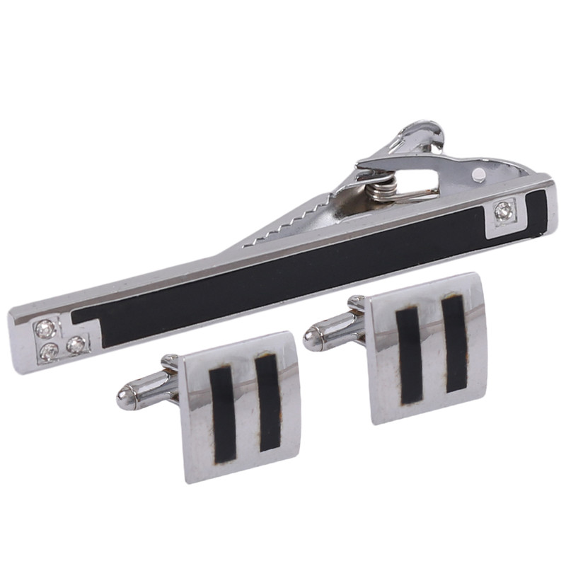 ست دکمه سردست و گیره کراوات مردانه کد 105276