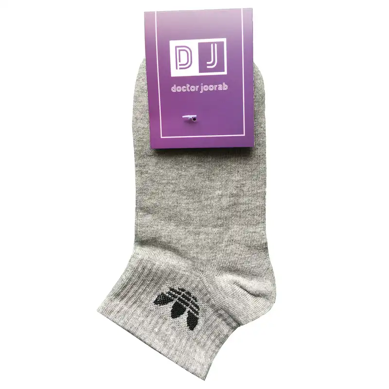 جوراب ورزشی ساق کوتاه زنانه مدل پنبه کد AD-KUTU401215 رنگ طوسی