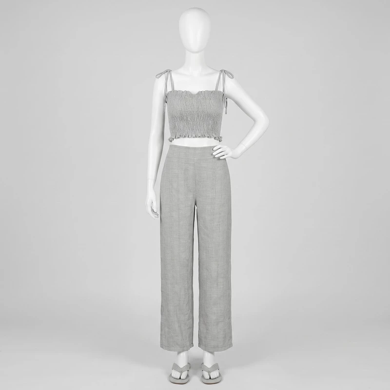 ست تاپ و شلوار راحتی زنانه دل آویز مدل H469