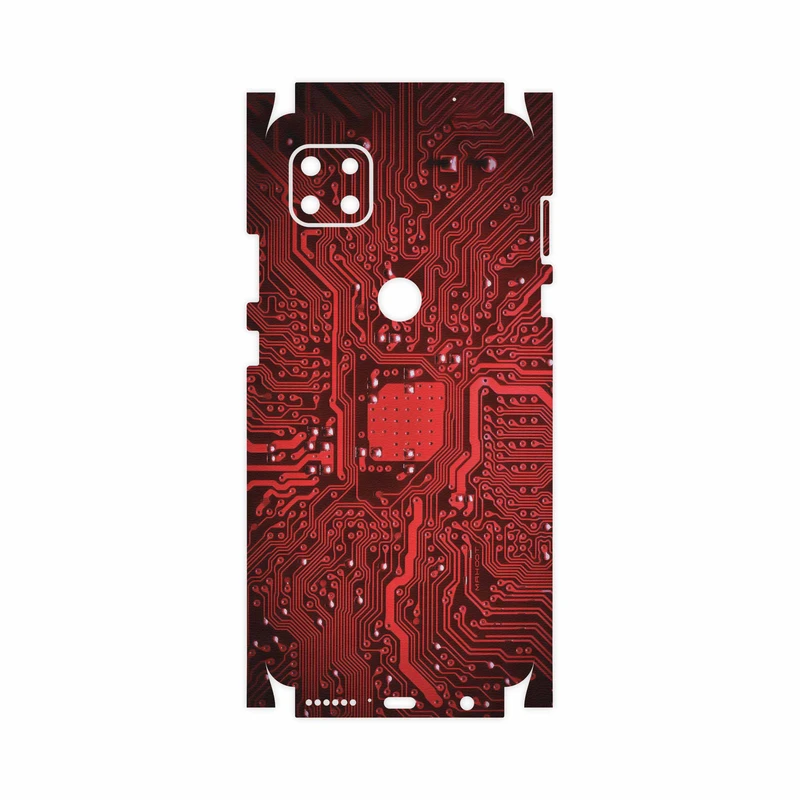 برچسب پوششی ماهوت مدل Red Printed Circuit Board-FullSkin مناسب برای گوشی موبایل موتورولا MOTO G 5G