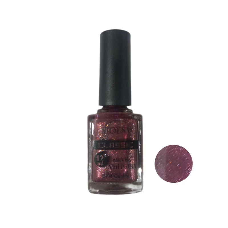 لاک اکلیلی ناخن آتوسا مدل کلاسیک  شماره ۱۳۴ رنگ بنفش تیره