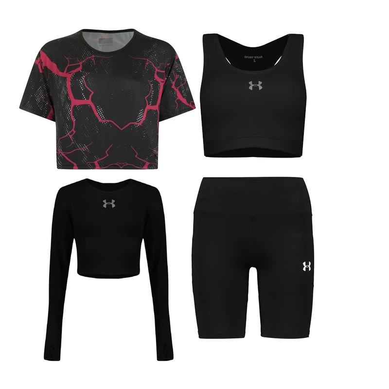 ست چهار تکه لباس ورزشی زنانه مدل 1801-69-63-56