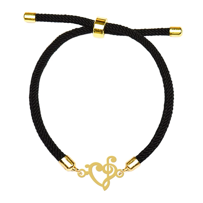 دستبند زنانه هایکا مدل قلب و نت موسیقی کد da.h 46