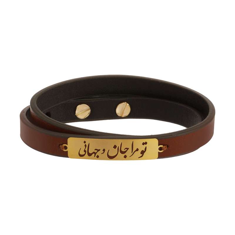 دستبند طلا 18 عیار مردانه مدل BRL274