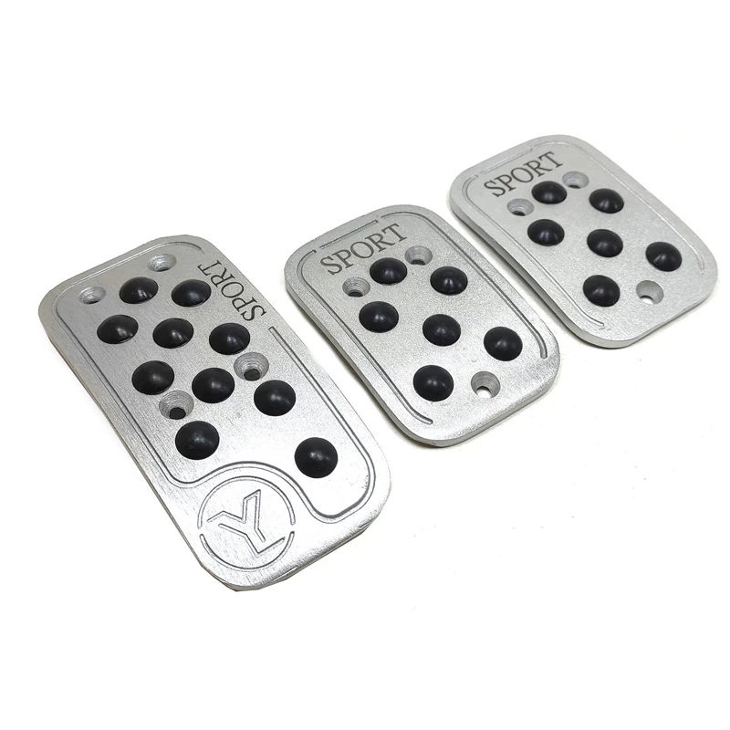 روکش پدال خودرو کالانیکس مدل PED-YAZSILV-10425 مجموعه 3 عددی