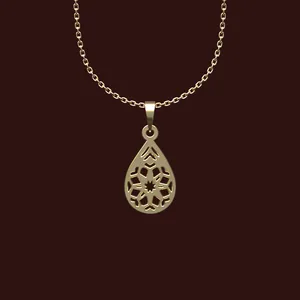 گردنبند طلا 18 عیار زنانه مدوپد مدل هندسی کد W2-1-1196