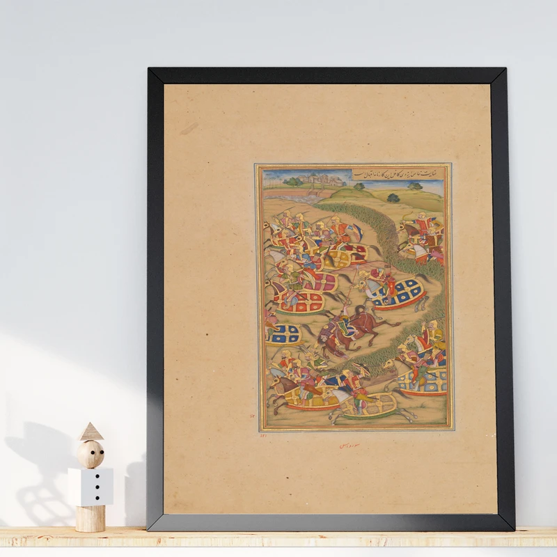 تابلو طرح نقاشی تاریخی مدل G00038 فریم مشکی