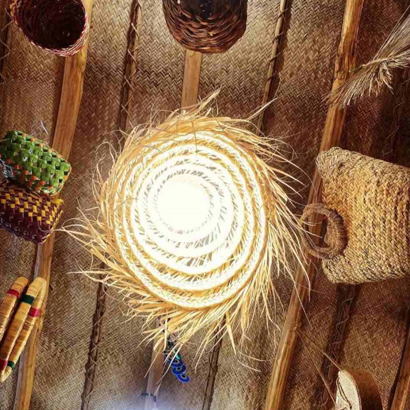 عکس شماره 8 : لوستر حصیری مدل افشون