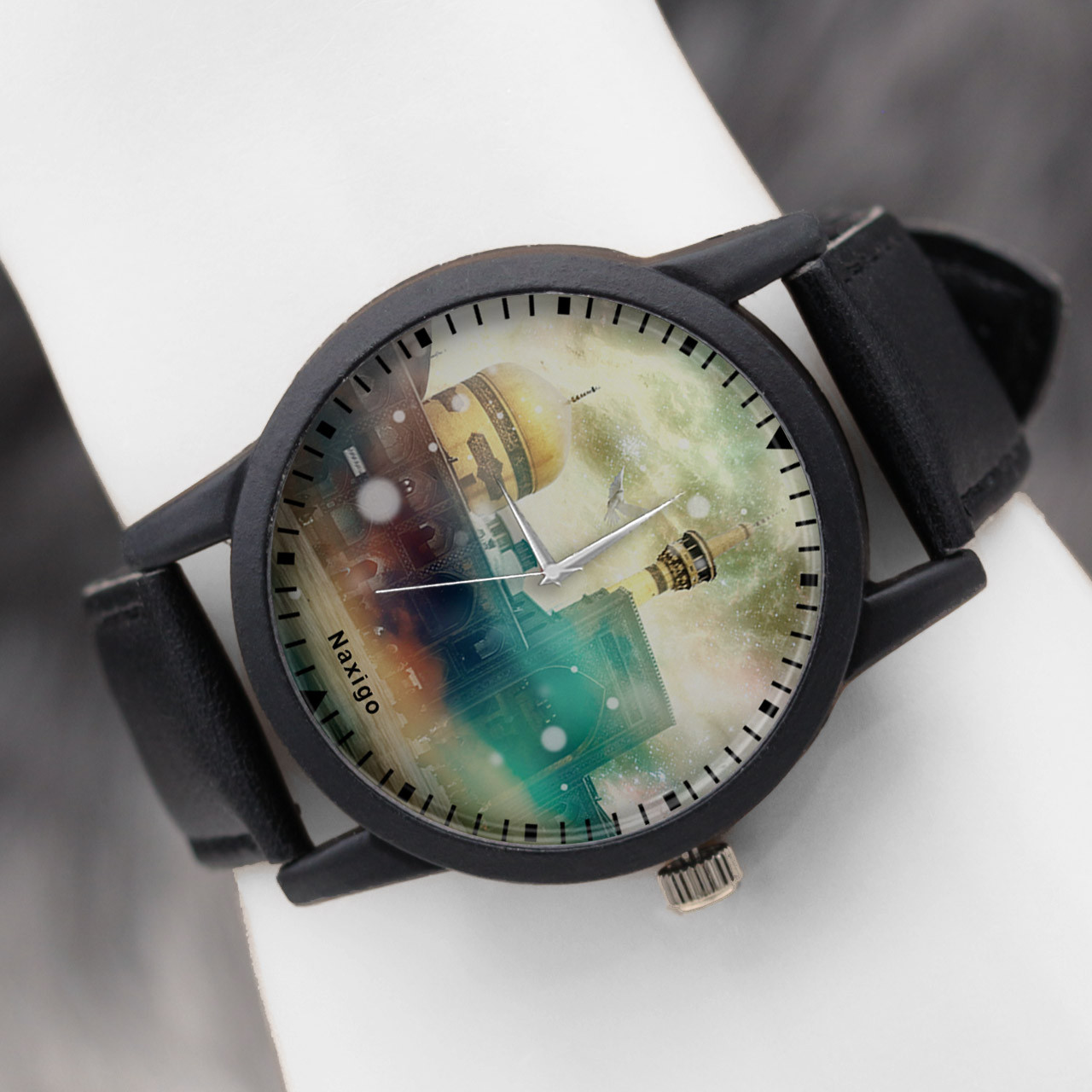 ساعت مچی عقربه ای ناکسیگو مدل حرم امام رضا کد LF12578