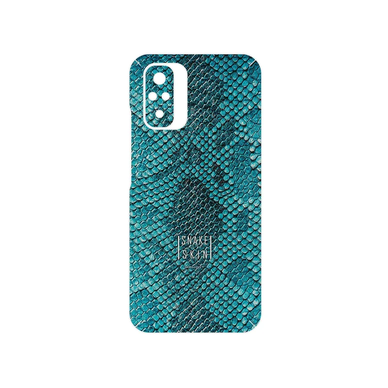 برچسب پوششی ماهوت مدل Blue Snake Skin مناسب برای گوشی موبایل شیائومی Redmi Note 10