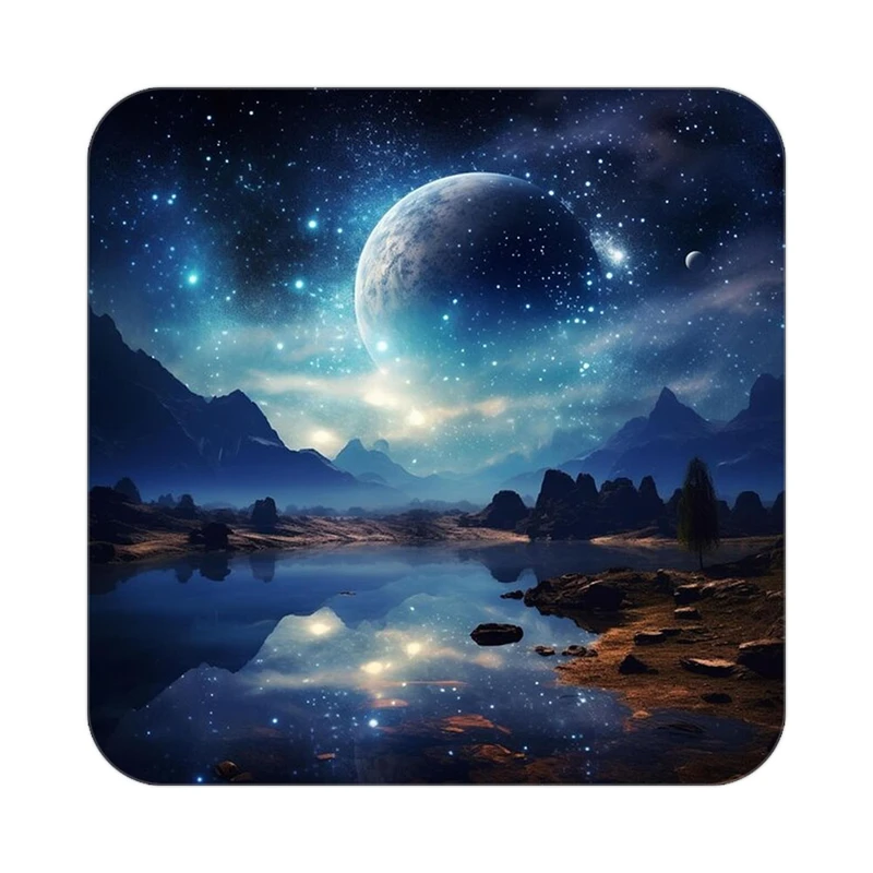 زیر لیوانی کاکتی طرح ماه و ستاره مدل mp53301