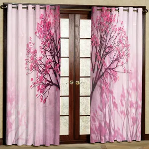 پرده مدل درخت هازان پانچی کد 2374 سایز 140x200 سانتی متر