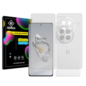 Arca Glass Tough model transparent screen protector suitable for OnePlus 12 mobile phone along with the back protector
