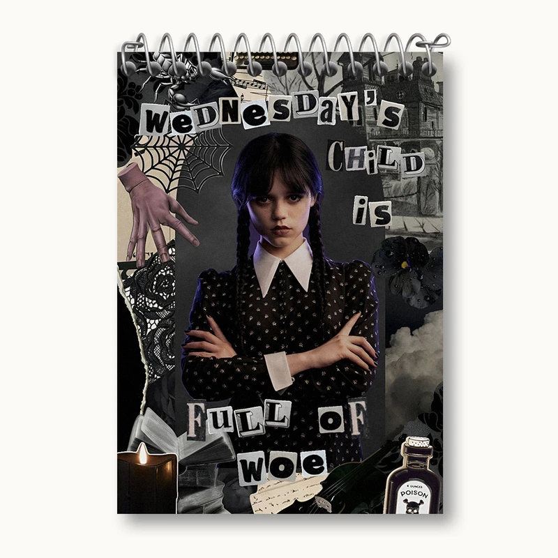 دفتر یادداشت 50 برگ خندالو طرح ونزدی (Wednesday) کد N2709