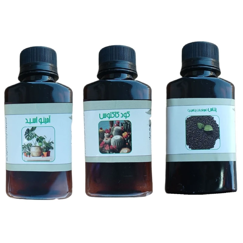 کود مایع امینو اسید و پتاس و کاکتوس مدل life drop حجم 110 میلی لیتر بسته 3 عددی